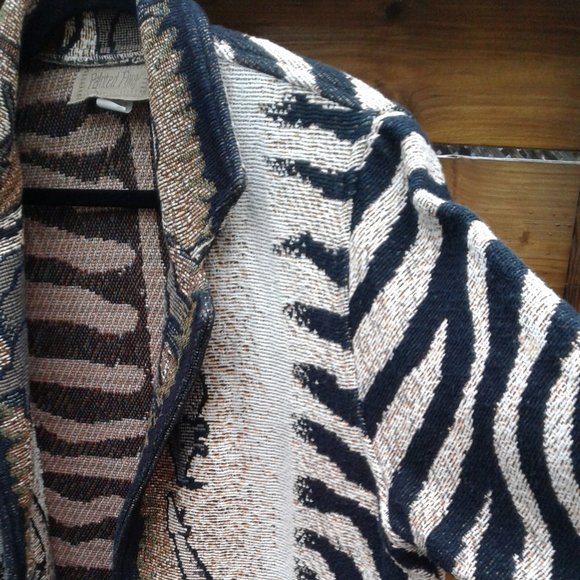 Vintage rare Painted Pony Safari zebra print blazer/jacket - Picture 3 of 12